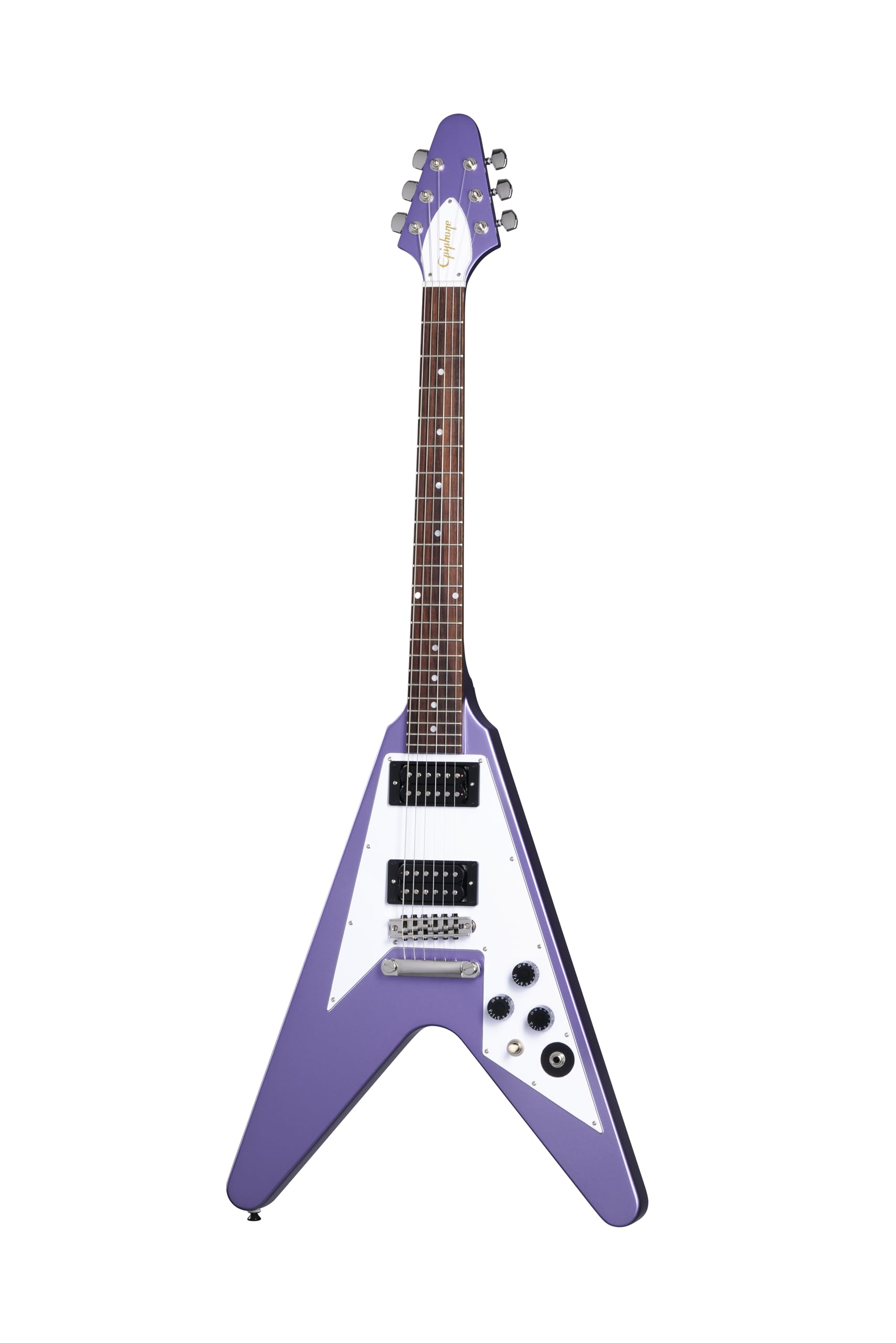 Amazon.com: Epiphone Kirk Hammett 1979 Flying V, Purple Metallic